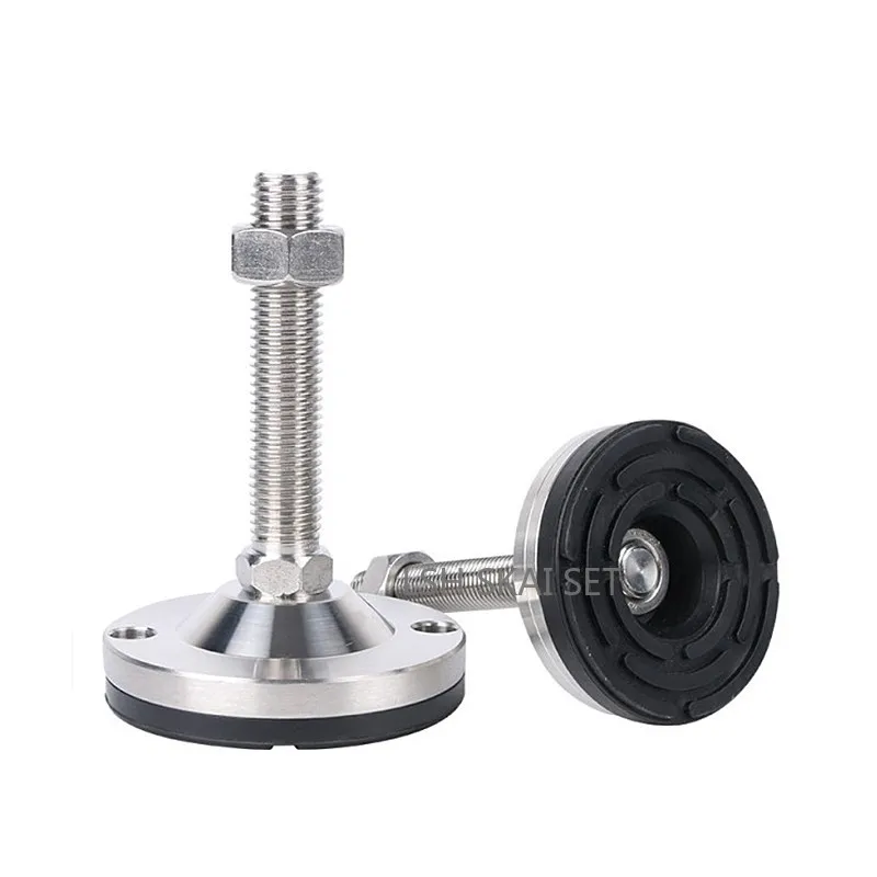 4Pcs Adjustable Stainless Steel Non-Slip Balance Support Foot Cup Heavy Duty Fixed Foot for Industry Machinery Furniture