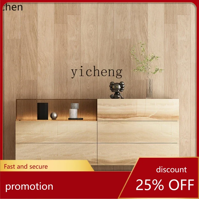 

ZMLlight luxury six-chest cabinet solid wood porch drawer cabinet modern living room suspended against the wall side cabinet