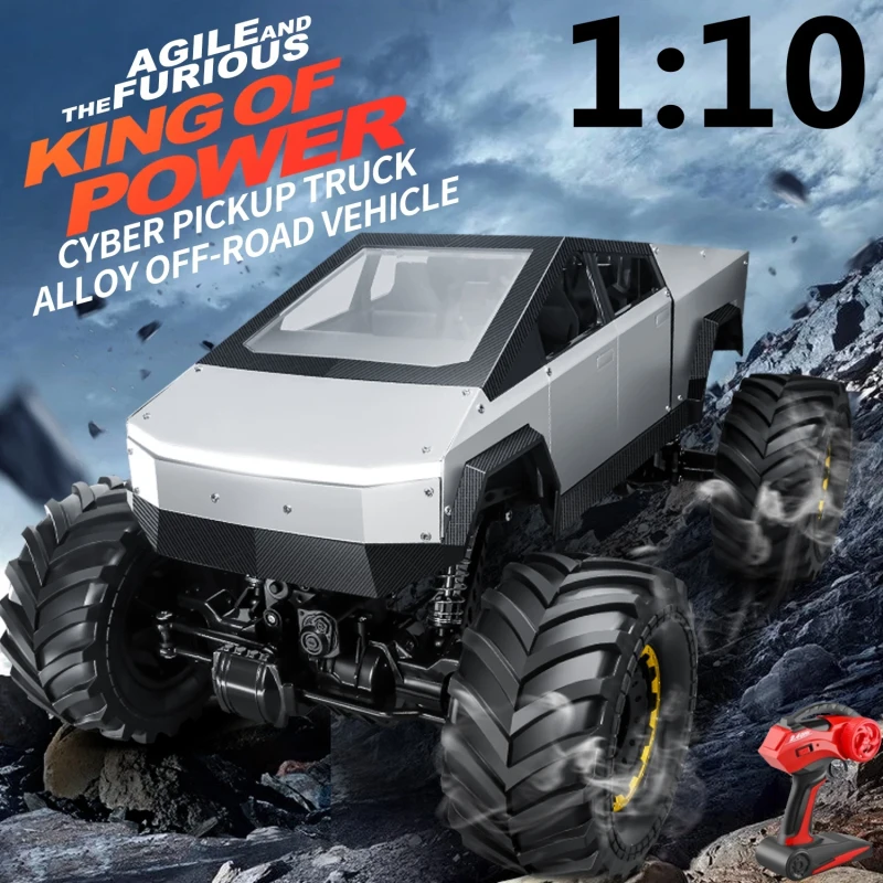 

Супер большой 1:10 46 см сплав электрический киберпикап с дистанционным управлением грузовик 2,4G 4WD вездеход внедорожный альпинистский радиоуправляемый автомобиль грузовик игрушка