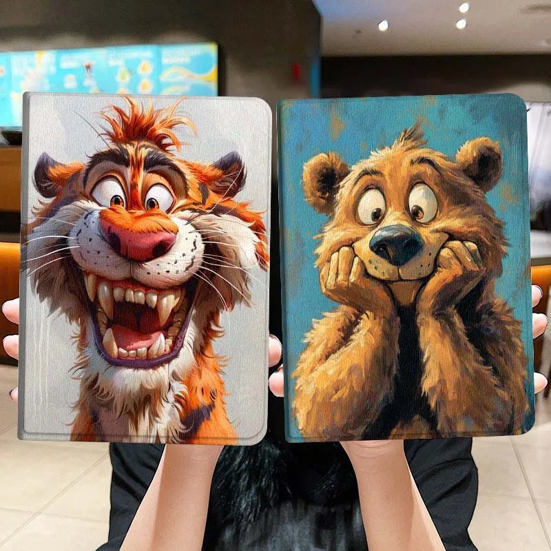 

Cartoon Tiger Head Happy Gift Tablet Case For Lenovo Xiaoxin Legion Pad Tab Pro GT Y700 Gen4 2 11 P11 M10 K10 3rd Plus Gen