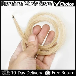 Violin Bow Hair Horsehair White Natural Horsehair Bow Hair Horse Tail for 4/4 3/4 1/2 1/8 1/4 Violin Replace Accessories