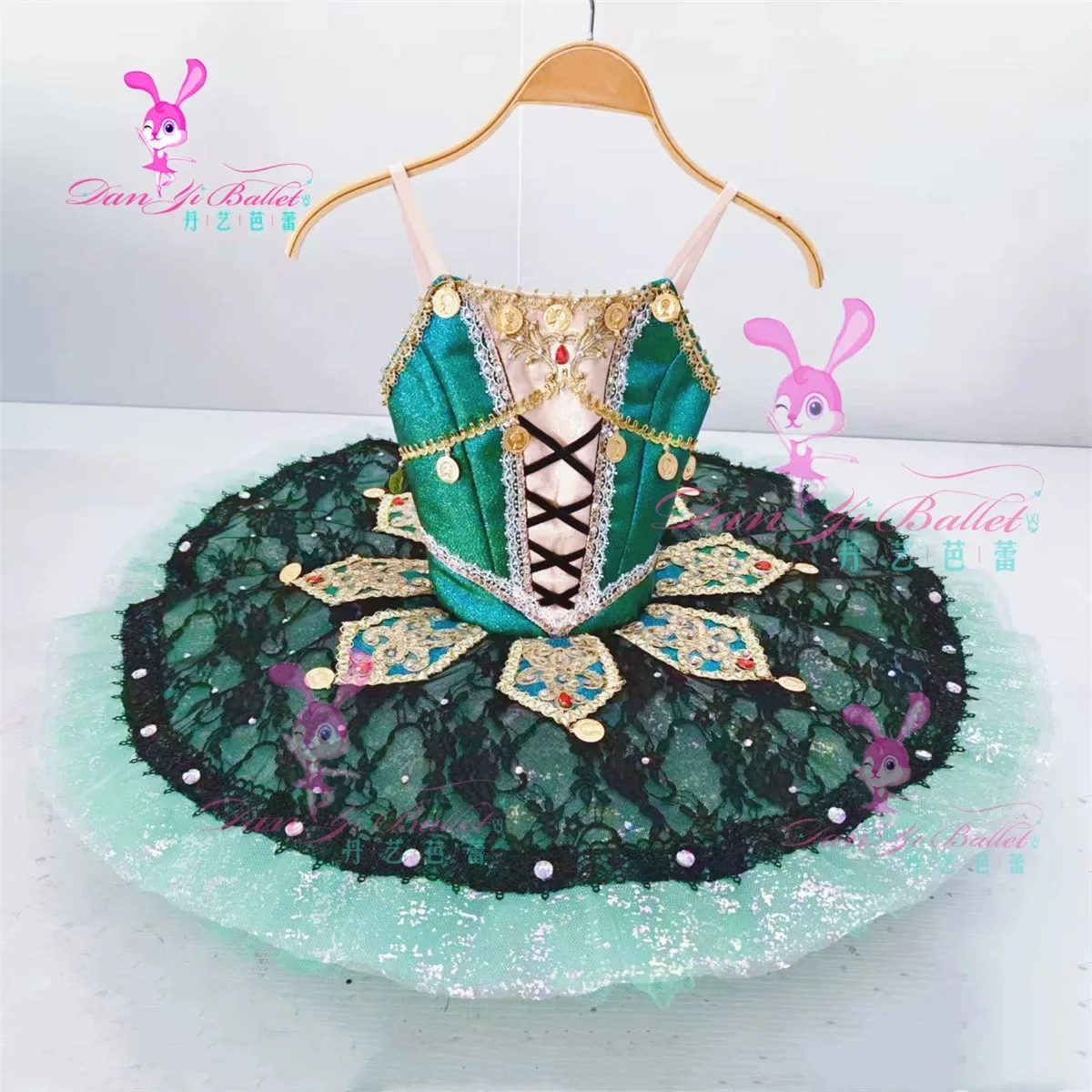 Danyi professional green Esmeralda ballet dress tutu dress competition customized adults and children