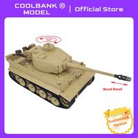 Coolbank Heng Long 1/16 RTR RC Tank 7.0 Upgraded German Tiger I 3818 Barrel Recoil BB Shoots IR Combat Smoke 360° Turret Effect