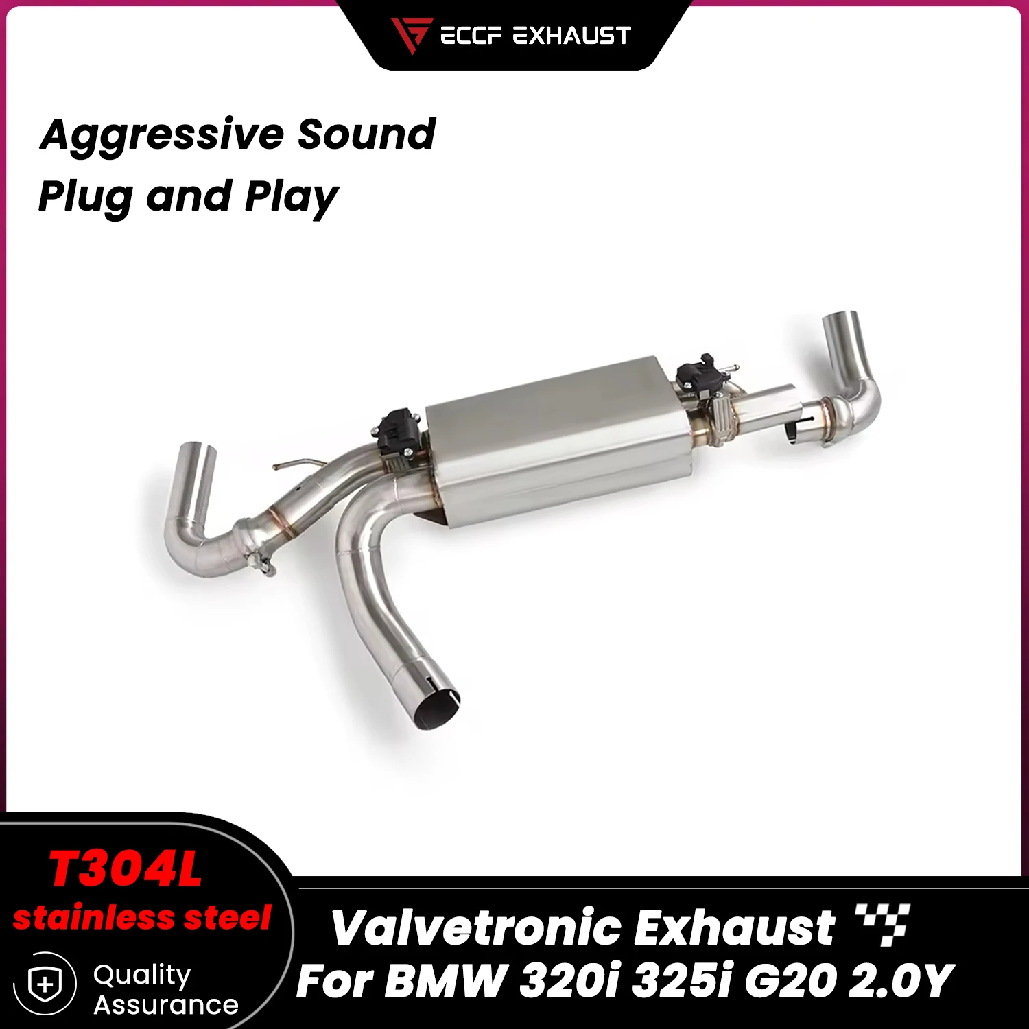 

Спортивный выхлоп Valvetronic из нержавеющей стали Catback для BMW 320i 325i G20 2.0Y Простая установка Максимальный расход выхлопной системы