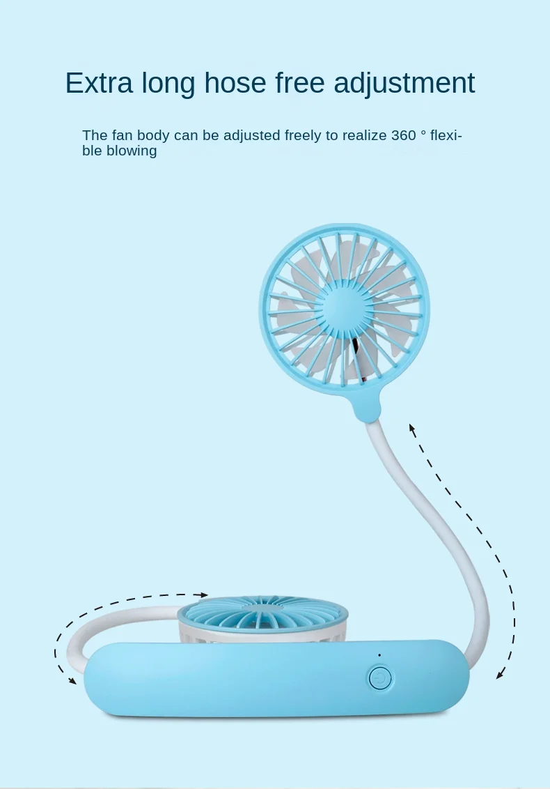 Sommerlicher, tragbarer USB-Nackenventilator für Sport, Zuhause, Büro, Reisen und Outdoor-Aktivitäten – Detail 10