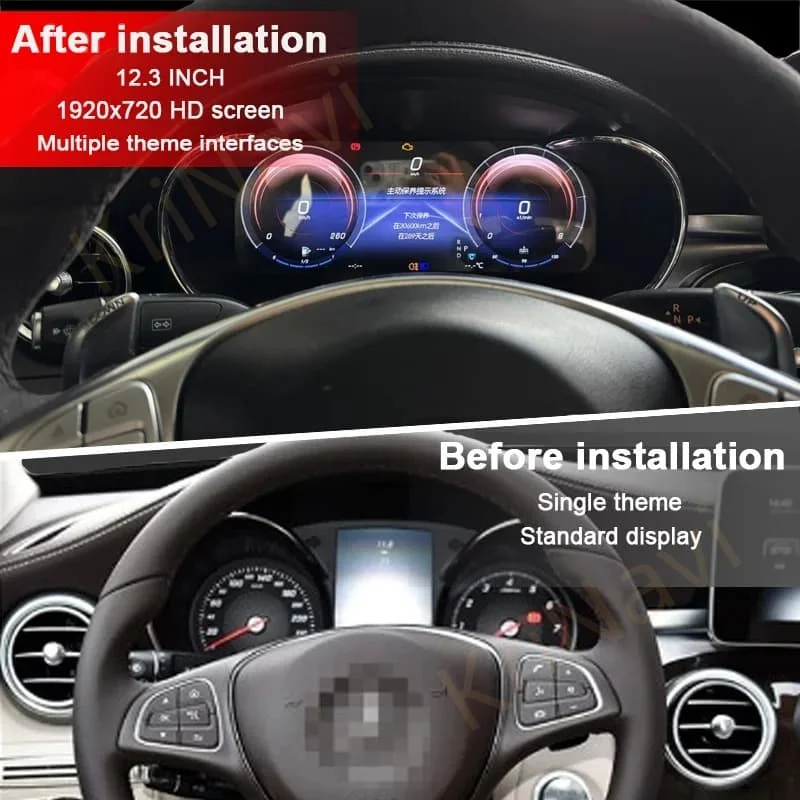 Digital instrument Cluster For Mercedes Benz C/GLC Class C200L C200 C300 C180 C260 W205 W203 2015-2021 Speedometer Dashboard