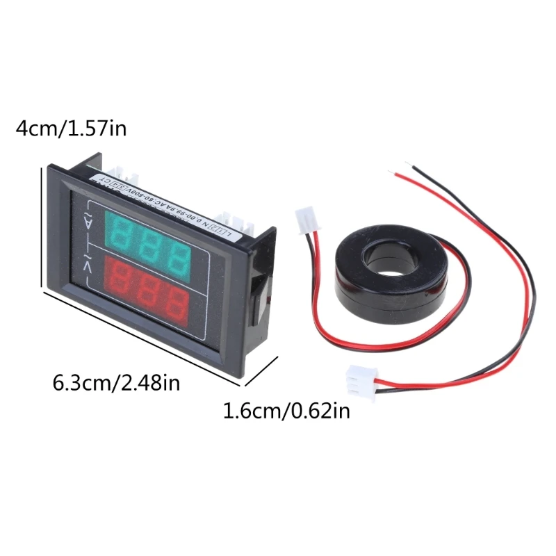 500V Voltmeter 100A Ammeter Panel Mount Volts Amp MeterDigital LED Red Green- Dropship