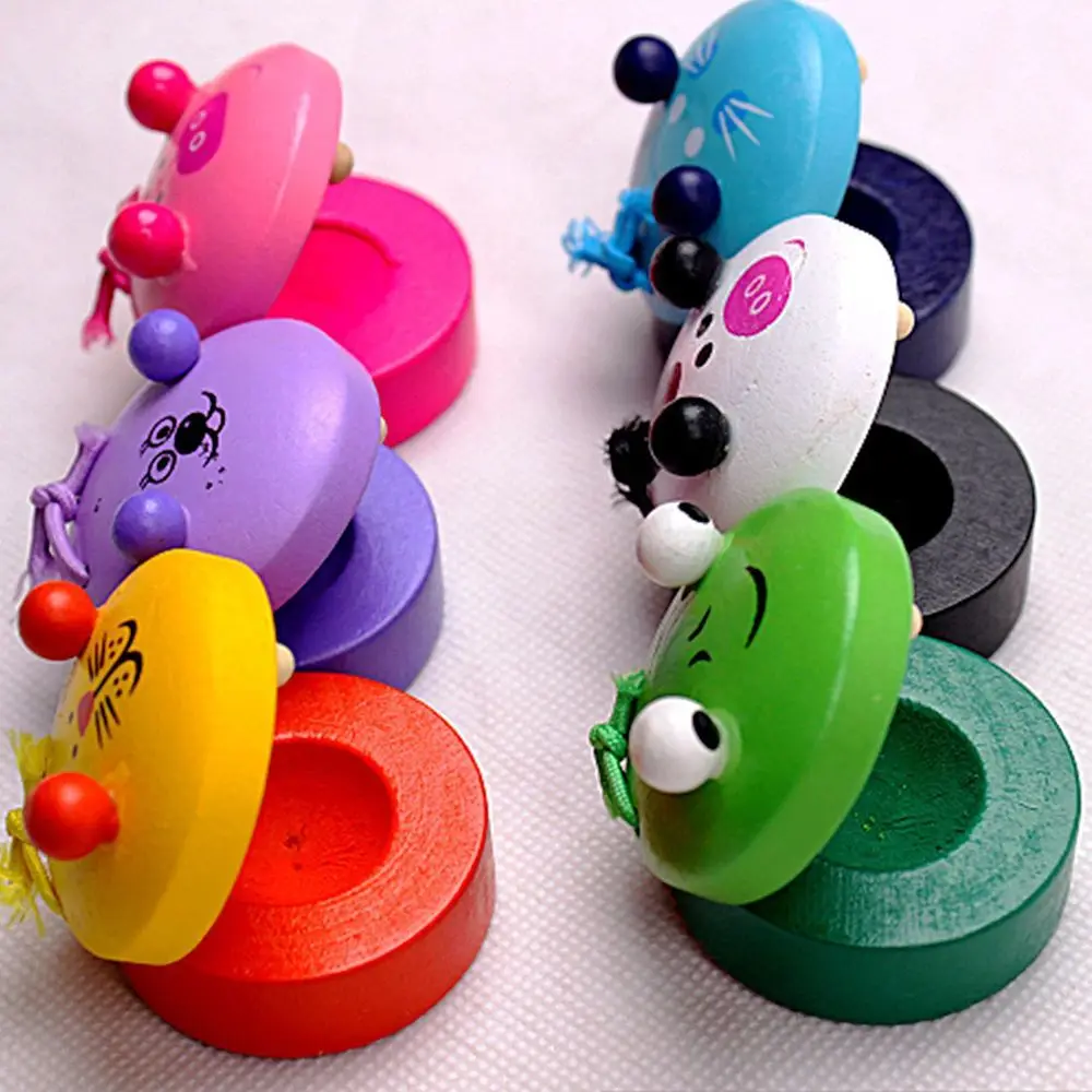 Cartoon Lovely Gift Children Kid Animal Design Education Toy Percussion Instrument Castanet Musical Instrument