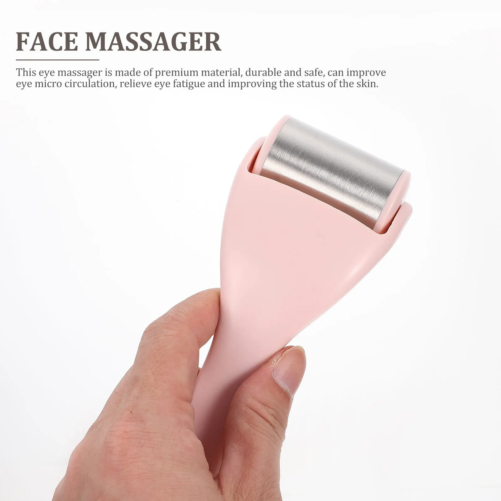 Beleza ferramenta de massagem facial de aço inoxidável design ergonômico para cuidados com os olhos massagem facial em casa viagem amigável