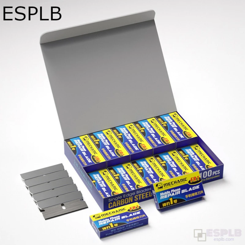 ميكانيكي 5 قطعة/100 قطعة/المجموعة الكربون الصلب شفرة شفرات صلابة عالية لإطار شاشة LCD OCA الغراء فيلم مزيل أدوات تنظيف #1