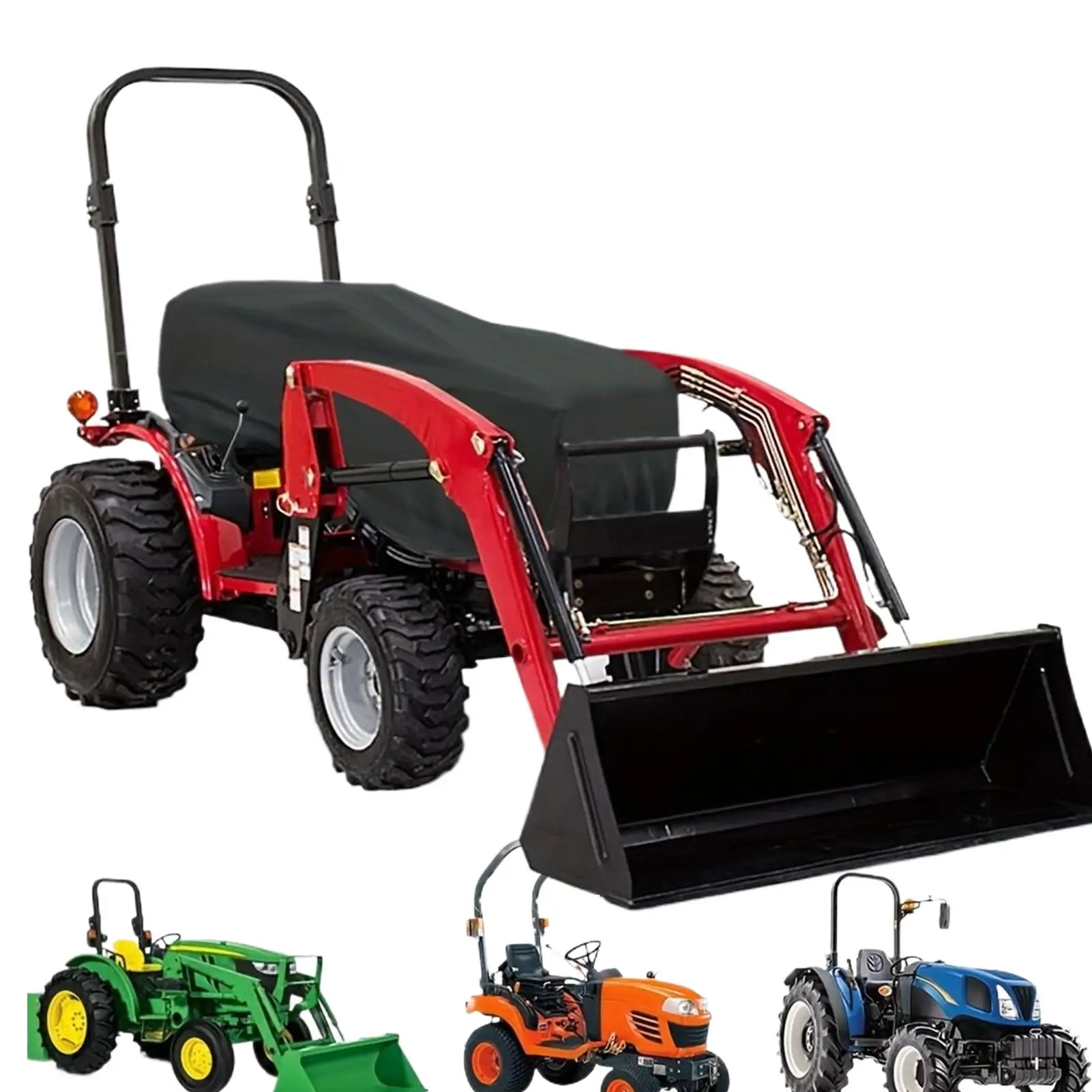 

Lawn Tractor Cover UV-Resistant Mower Protector High-Density Tractor Cover For Backyard Garden Farming Agriculture Garage Shed