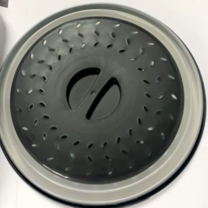 1 unidad de cubierta negra plegable de silicona para microondas, a prueba de salpicaduras, para mantener la frescura y a prueba de aceite.
