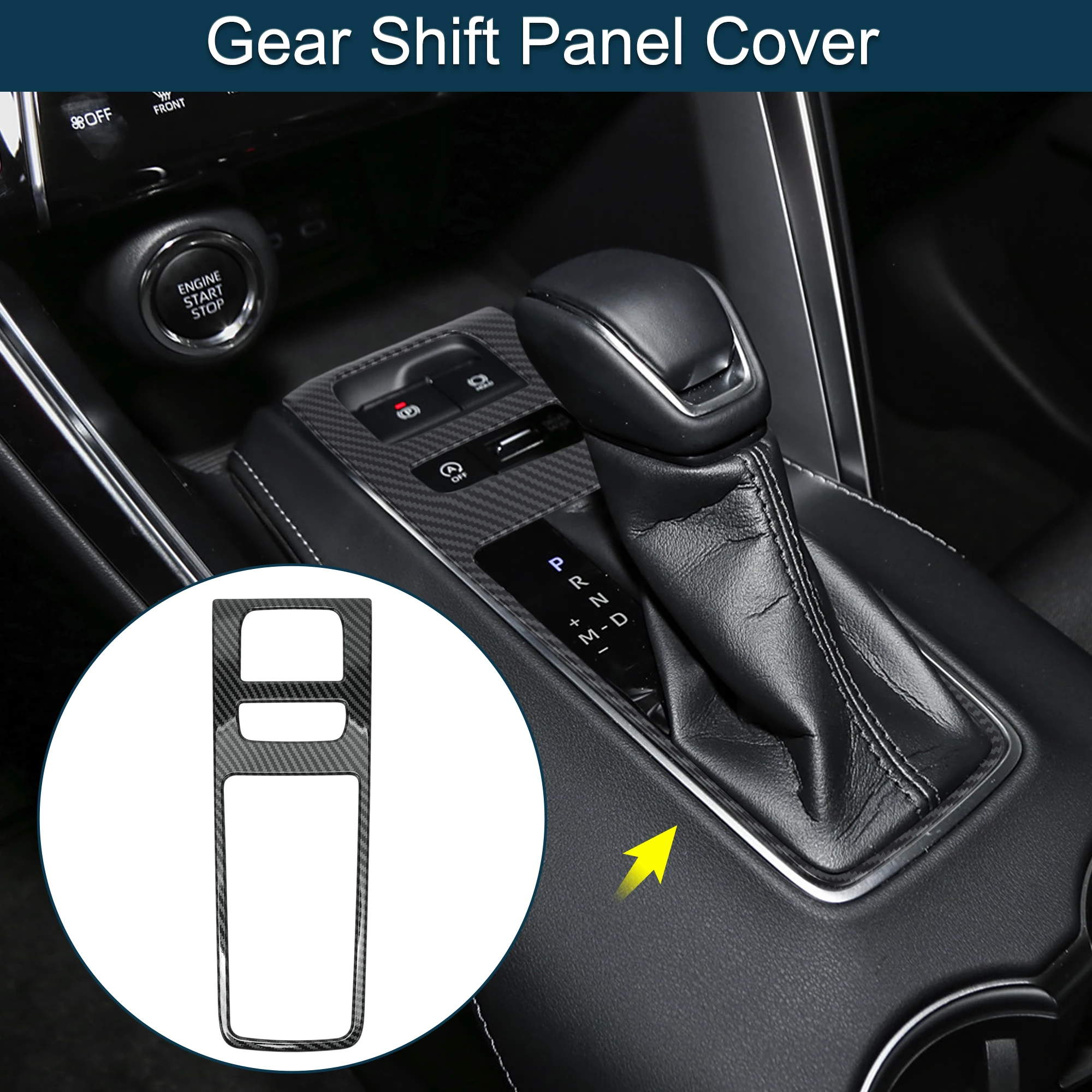 

UXCELL Gear Shift Panel Cover for Toyota Harrier 80 Series Carbon Fiber Black 1 Pcs