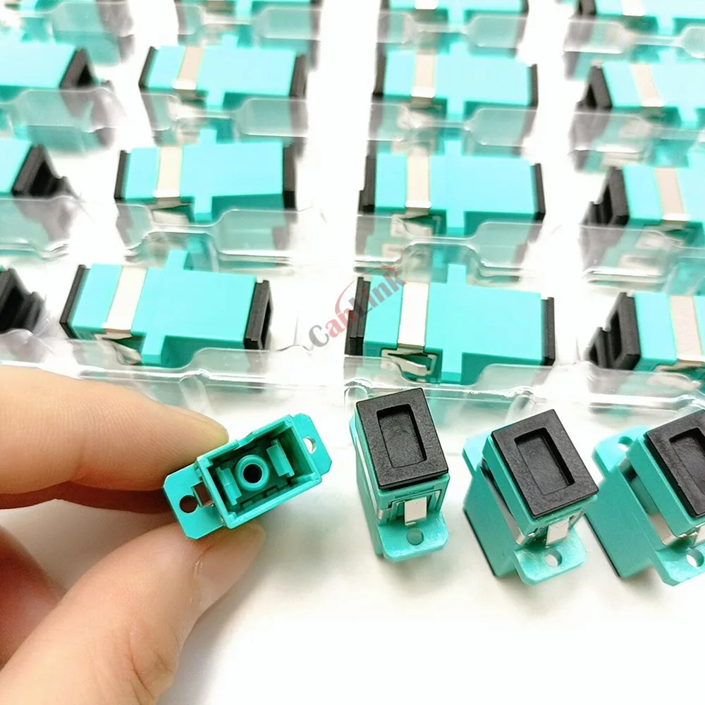 50 개/몫 광섬유 커넥터 어댑터 LC/UPC SM 플랜지 단일 모드 이중 LC-LC UPC 커플러