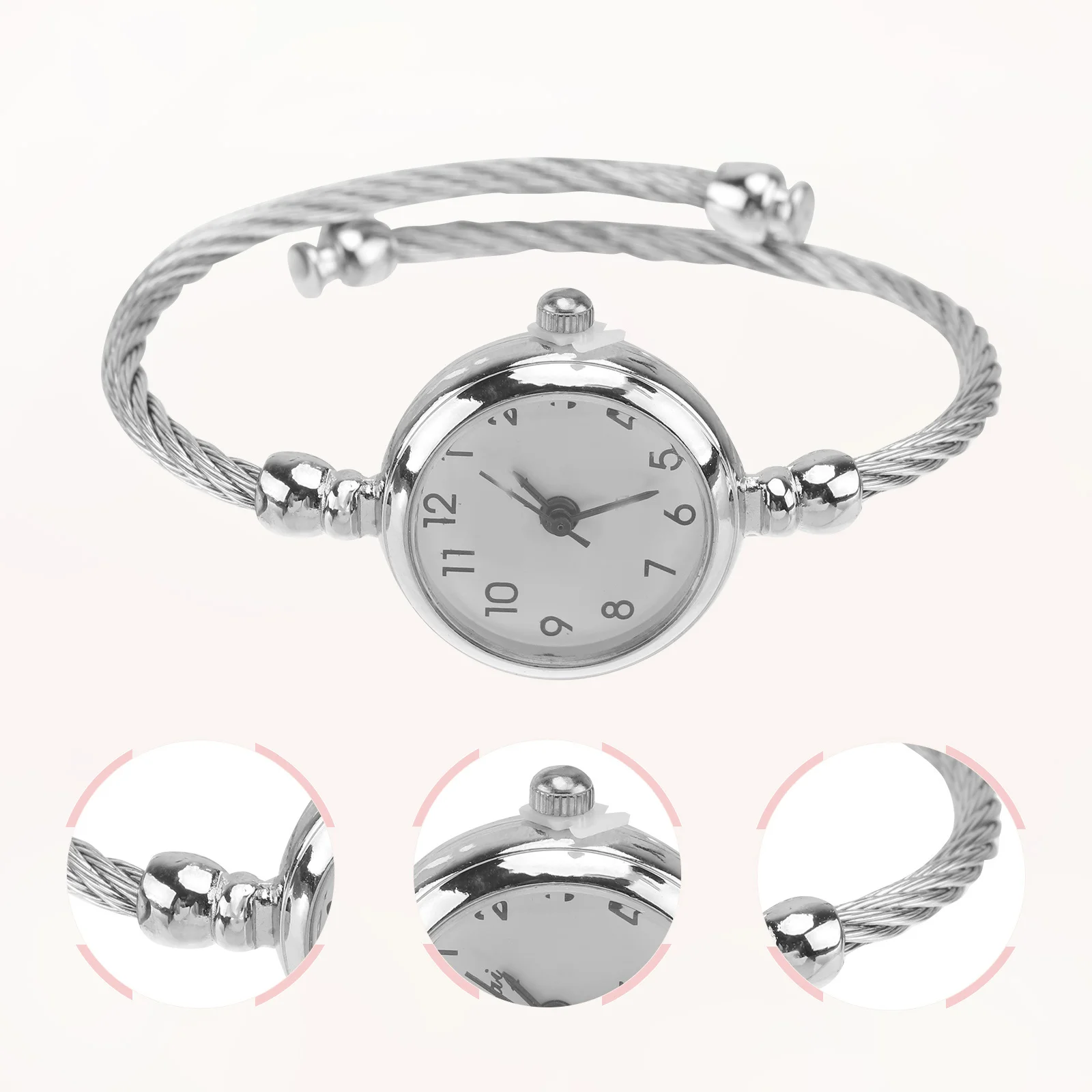 

Digital Watch Dainty Quartz Ladies Fashion with Bracelet for Women Stretch Thin Dressy