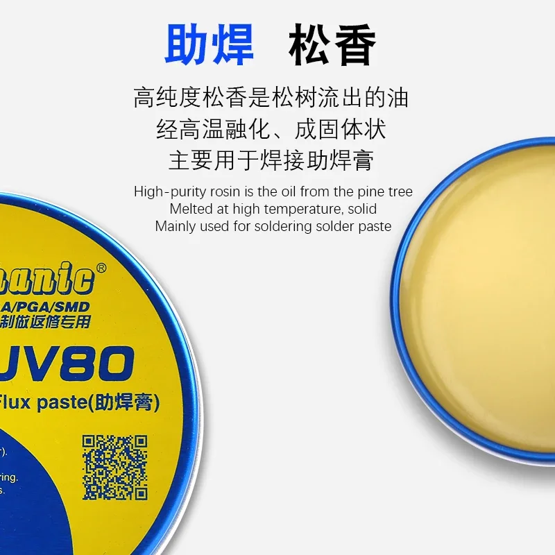 MECCANICO Pasta No-Clean Flusso di Saldatura Stagno BGA Flusso di Saldatura Flux per Saldatore Elettrico UV80 UV50 Per PCB/BGA/PGA/SMD