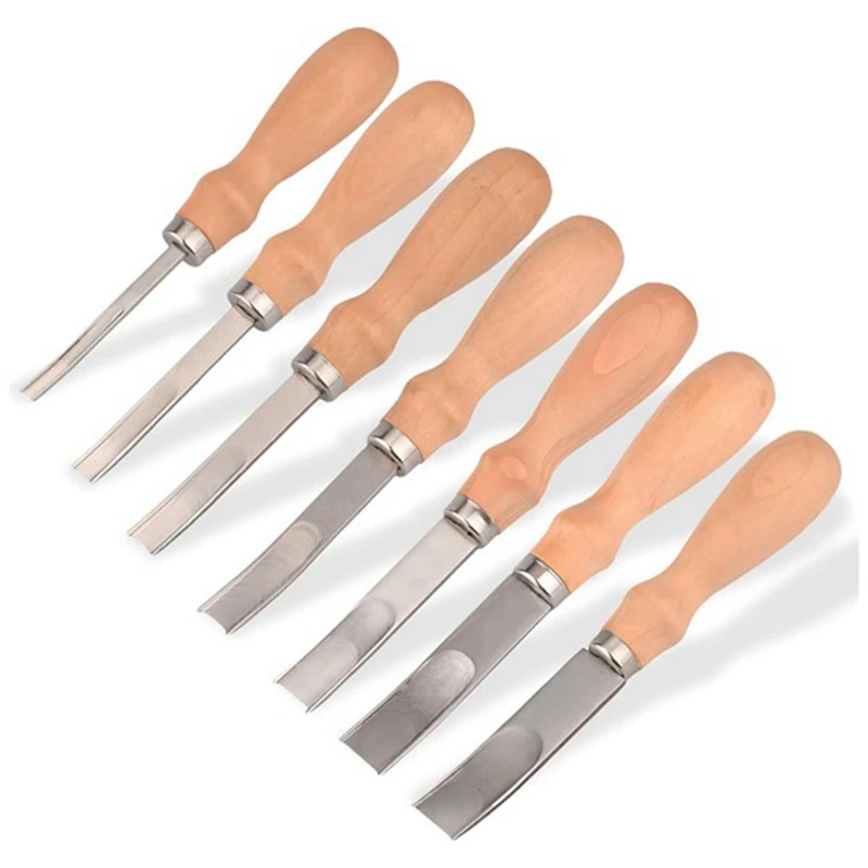 

7 Pcs Leather Edge Skiving Beveler Tool, Leather Edge Beveler Tool, Leather Edge Trimmer, (4/6/8/10/12/14/16Mm) Durable