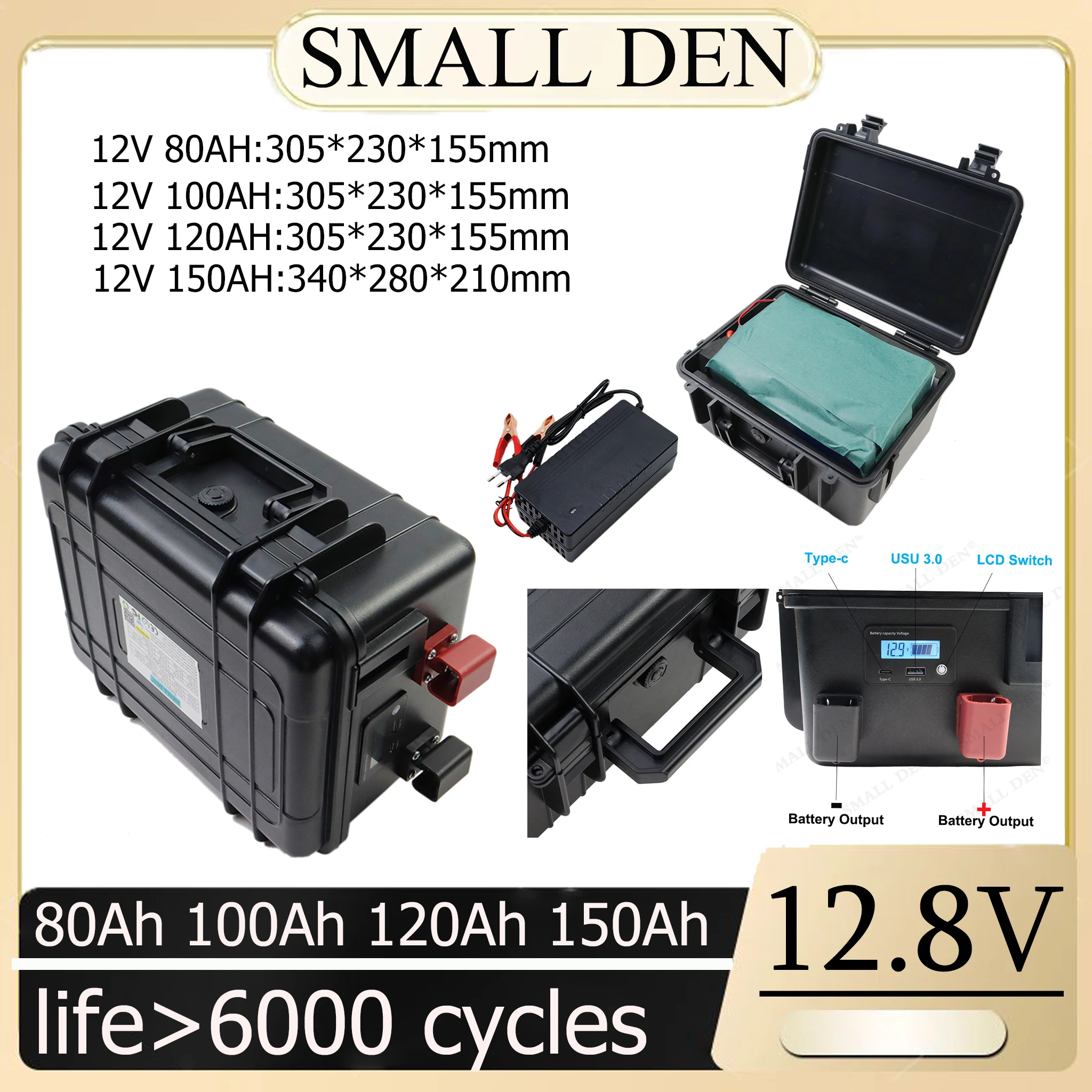 12V 80Ah 100AH 120A…