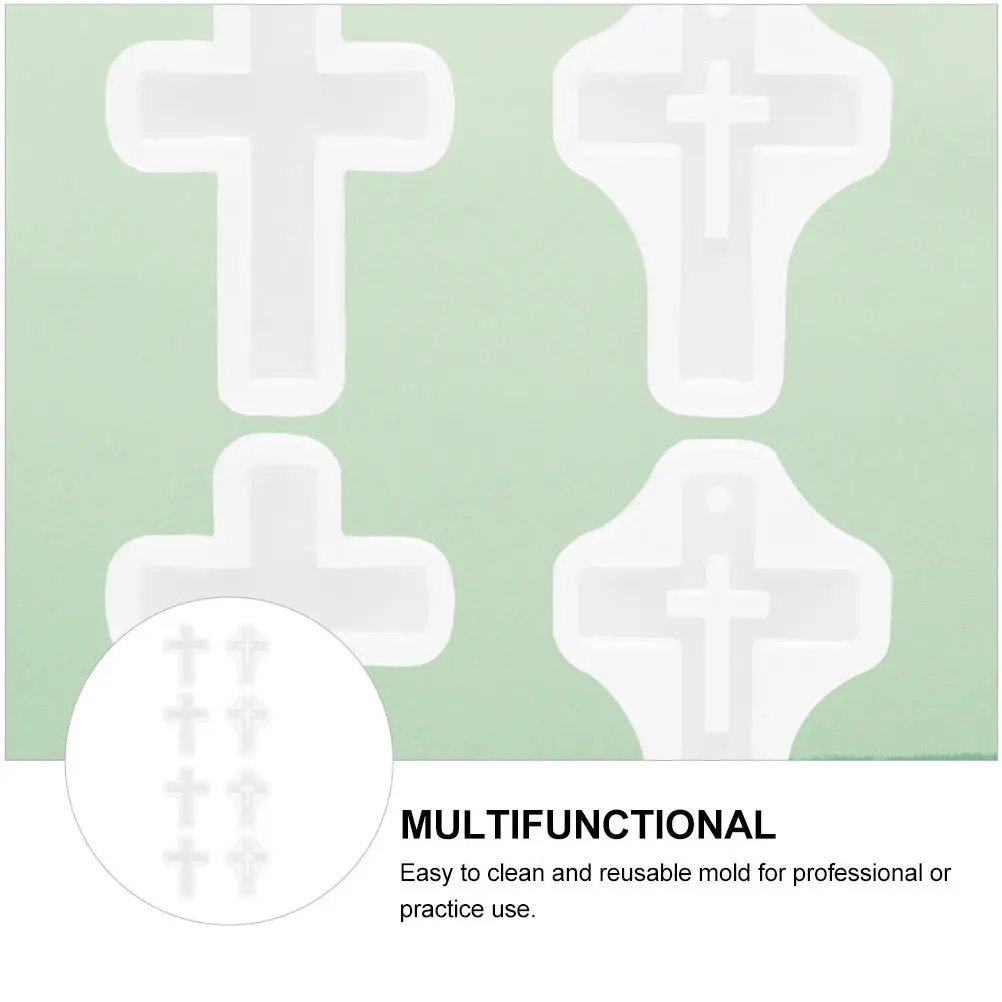 

8Pcs Epoxy Silicone Mold Cross Shape DIY Adornment Mold for Casting Handmade Ornament Decor DIY Art Silicone Mould Reusable