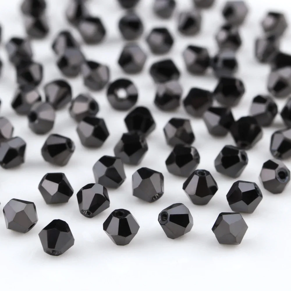 4mm Austrian Red Faceted Glass Bicone Beads for Needlework Materials Jewellery Diy Supplies Perles Loose Crystal Spacer Bead