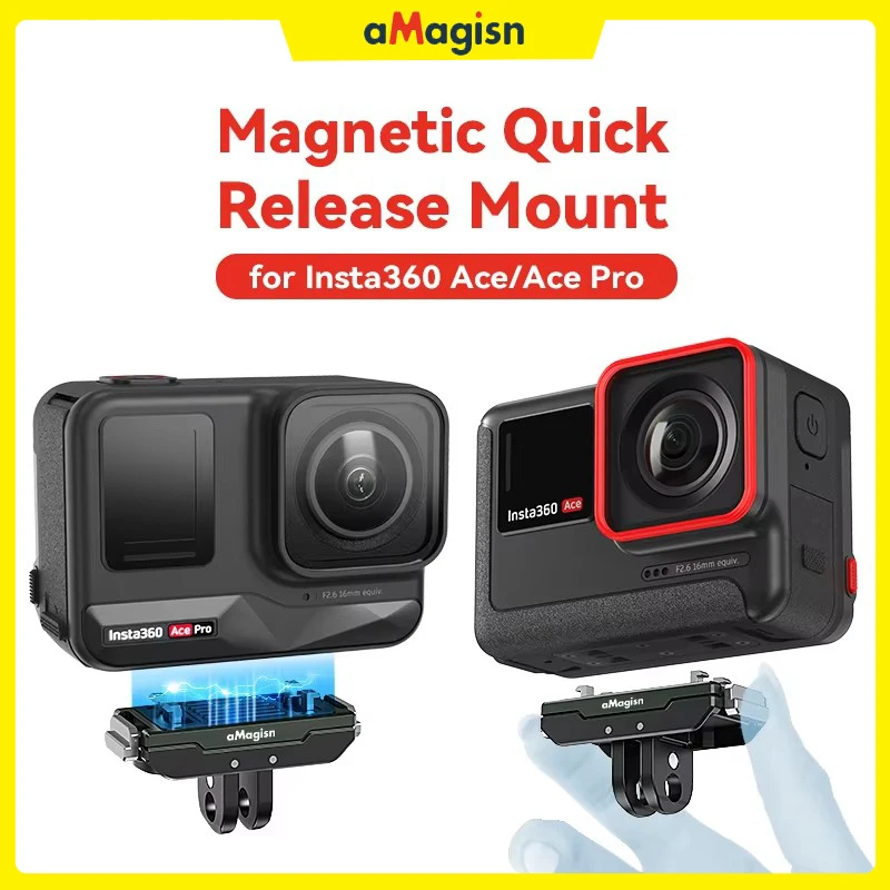 Amagisn For Insta360 Ace Pro2 Magnetic Clip Mount Quick Release Metal Mount Connector For Ace Pro2/Ace pro/Ace Accessory