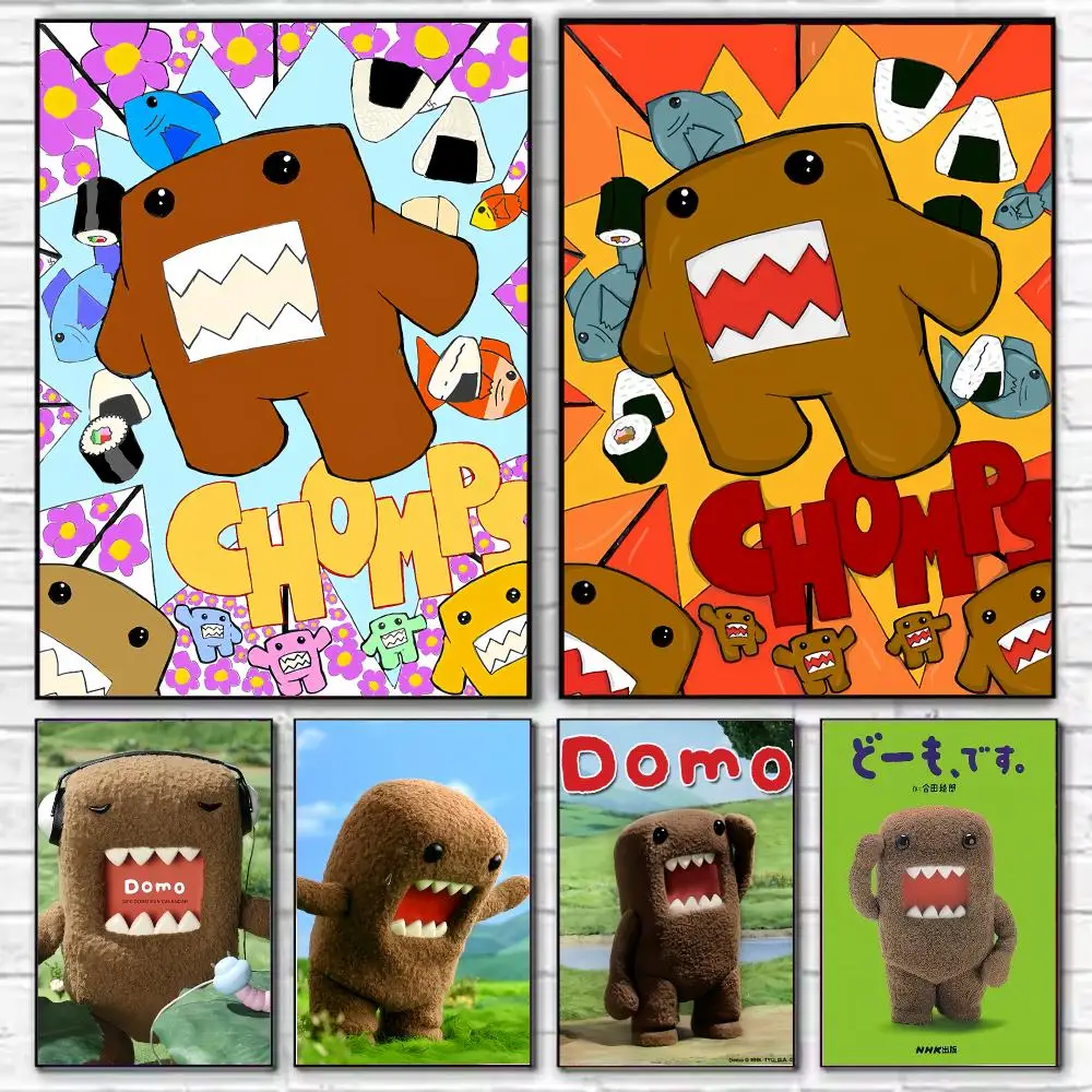 Cute Domo-Kun Classic Movie Poster HD Decorative Wall Art for Living Room Bedroom Café Stylish Home Décor Gift