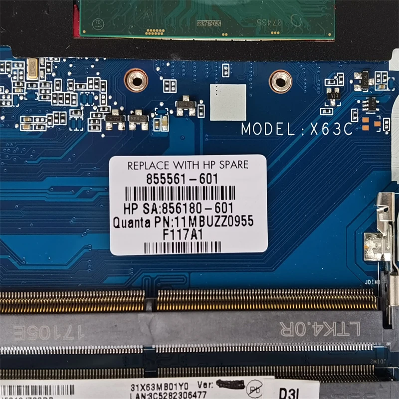 Imagem -03 - Placa-mãe para hp Probook 450 g3 855561601 Ddr4 Dax63cmb6d1 com I3-6100u Mais Amd Radeon r7 M340 100 Testado