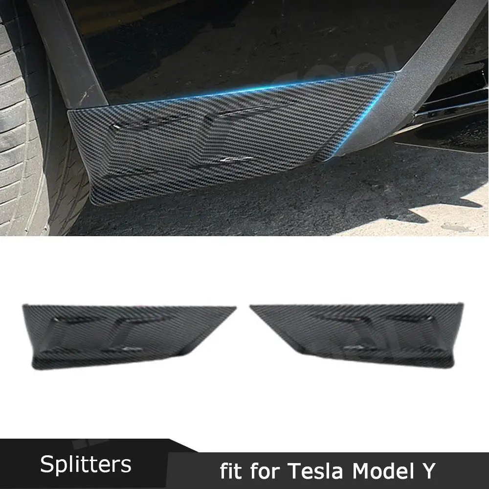 

Rear Bumper Lip Side Splitter for Tesla model Y 2021+ Rear Splitters Lip Side Aprons Canard Flaps Car Styling ABS Material