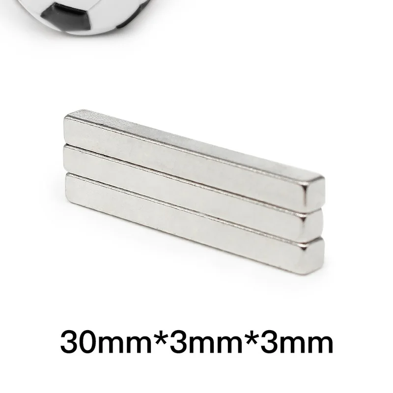 10/20/50/100/200/250PCS 30x3x3 Strong Block Magnet N35 Quadrate Permanent Magnet 30x3x3mm Neodymium Magnets Sheet 30mm*3mm*3mm