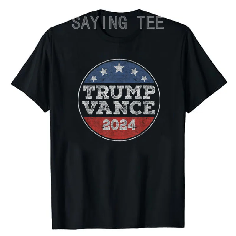 

Trump 2024 Button Election for Republicans Trump Vance Campaign T-Shirt Trump Lovers America Us Flag Print Graphic Tees Outfits