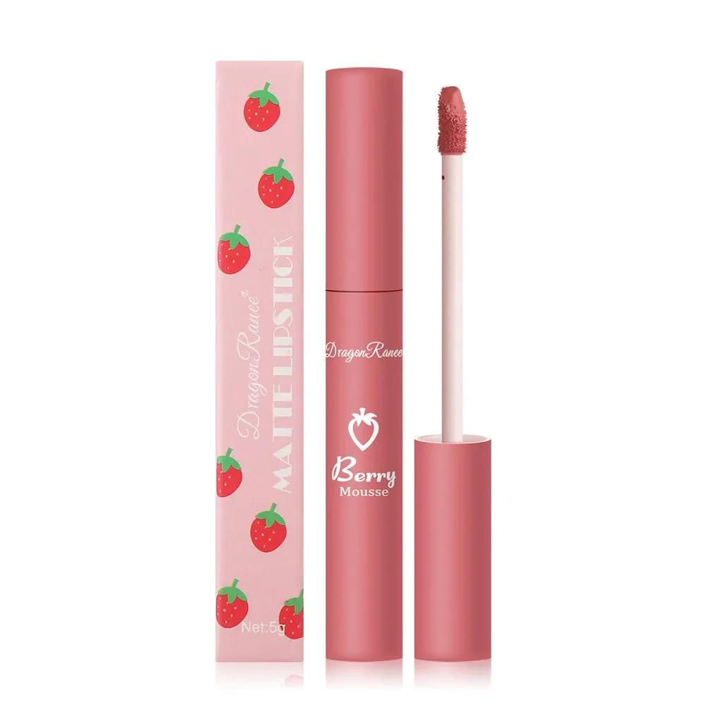 Lápiz labial mate de terciopelo sin sumergir para mujer, lápiz labial líquido antiadherente de larga duración, resistente al agua, maquillaje, brillo de labios, cosméticos