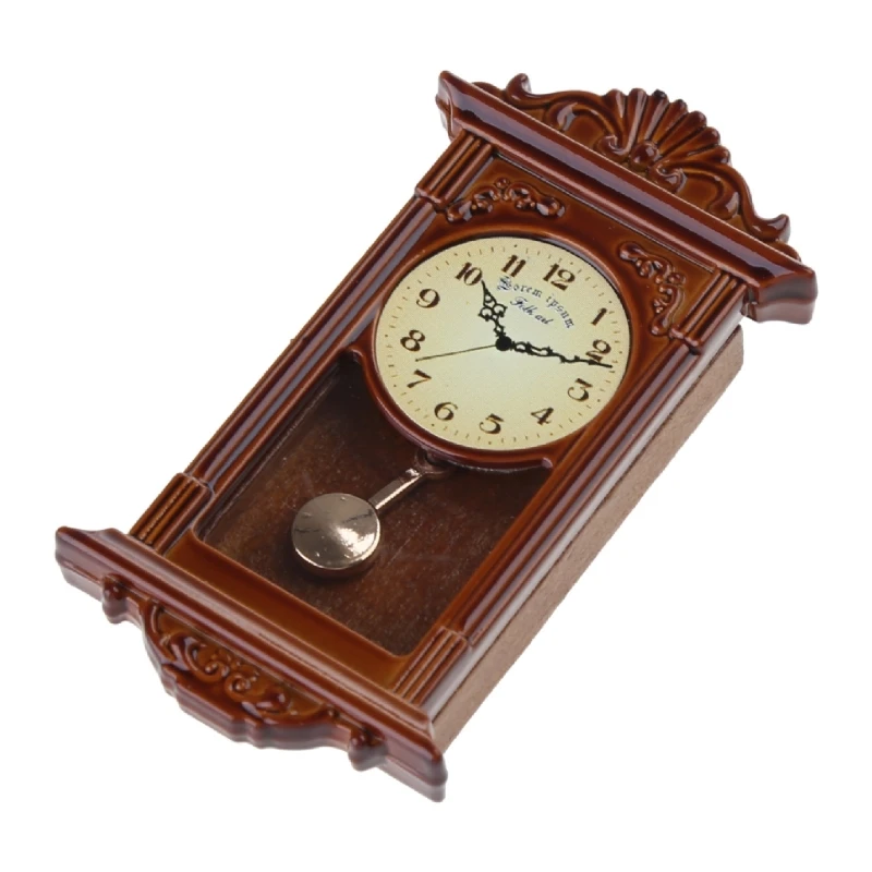 Table for Play Toy Dollhouse Wall Clock for Play for Doll Furniture Accessories DollHouse Miniature Portable Table Game