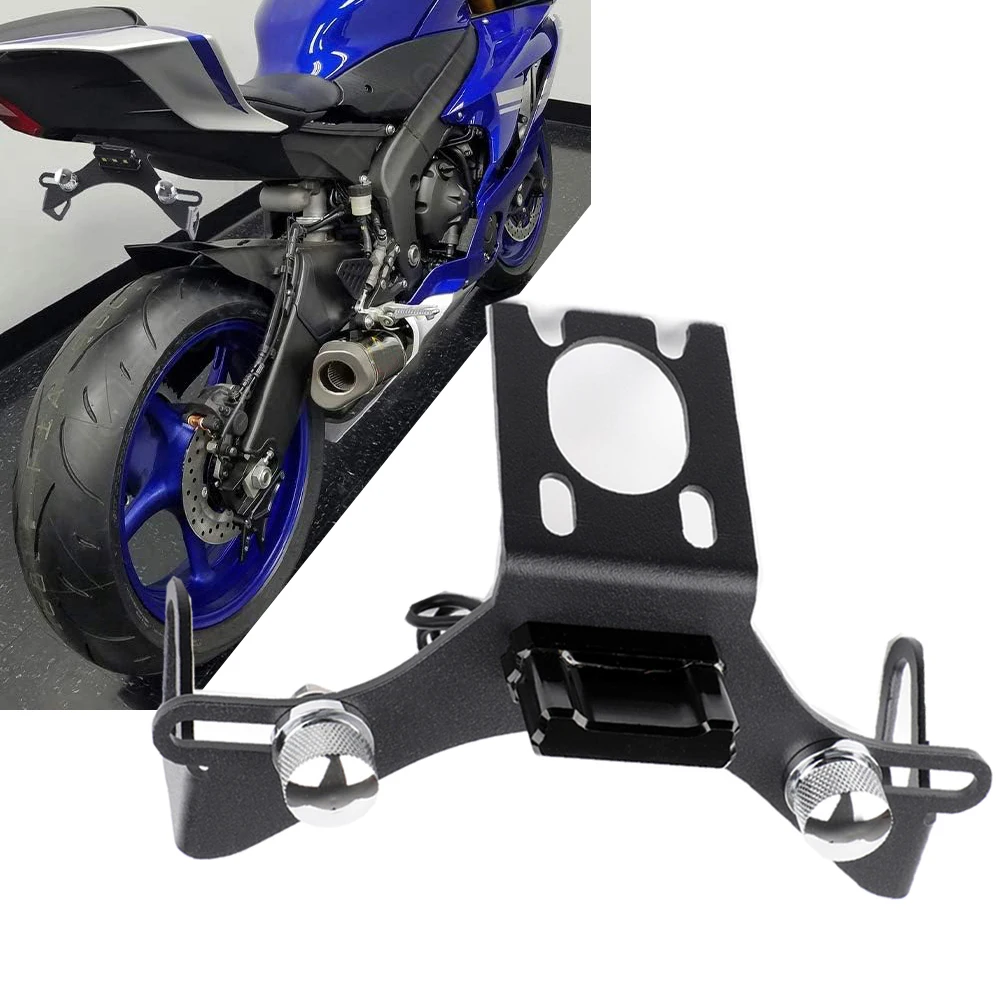 YZF R6 License Plate Holder Frame Bracket Fender Eliminator LED Light Accessories Moto for Yamaha YZFR6 2016 2015 2014 2006-2013