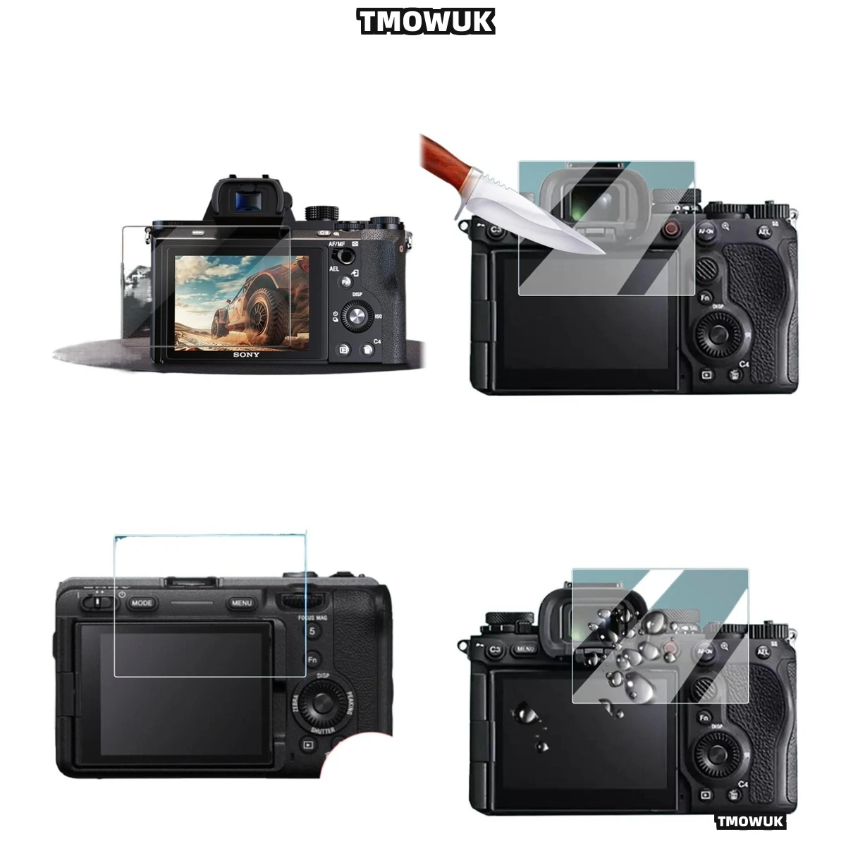 

For FX3 FX30 ZV1 ZV1-E10 A9 A9II, Advanced 9H Glass Screen Safeguard.