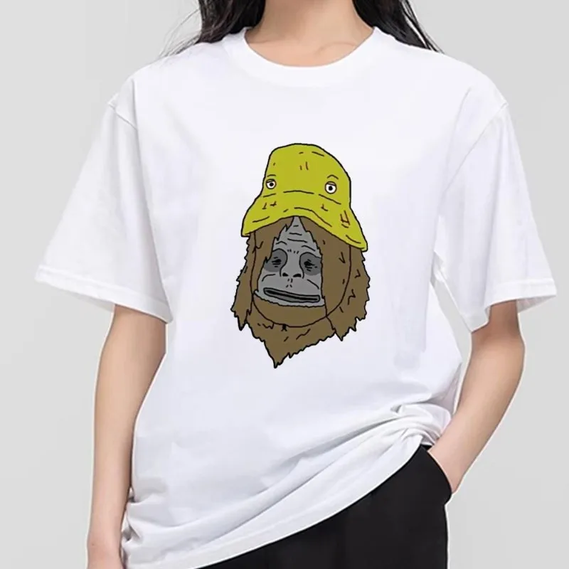 Sassy The Sasquatch T Shirt Men Couple Combination Clothes Short Sleeve Collar Fashion T-shirt Women Cotton image 2