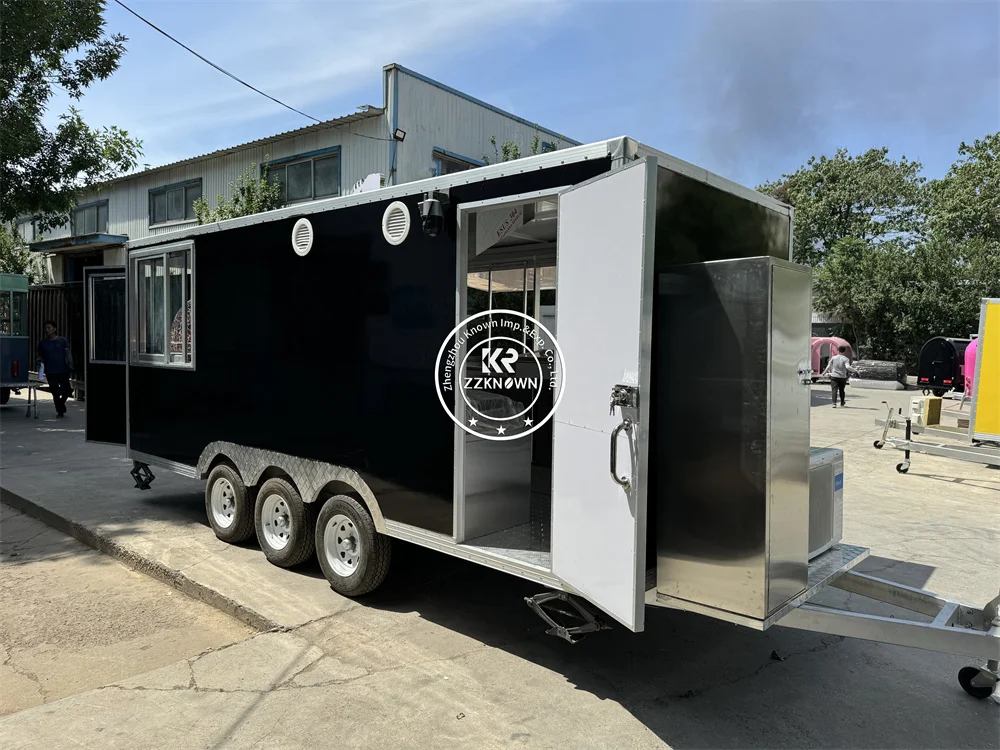 

Customized Mobile Food Truck Kiosk Fully Catering Equipment Pizza Coffee Fast Food trailer For Sale