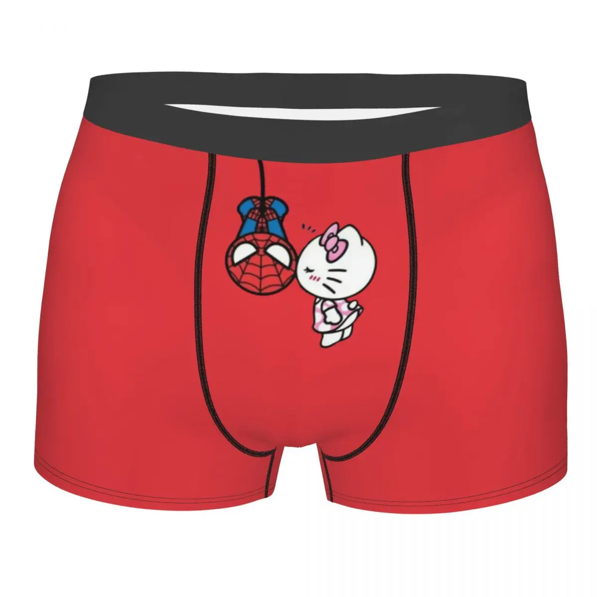 

Custom Hello Kitty Spider Man Boxers Shorts Mens Briefs Underwear Novelty Underpants