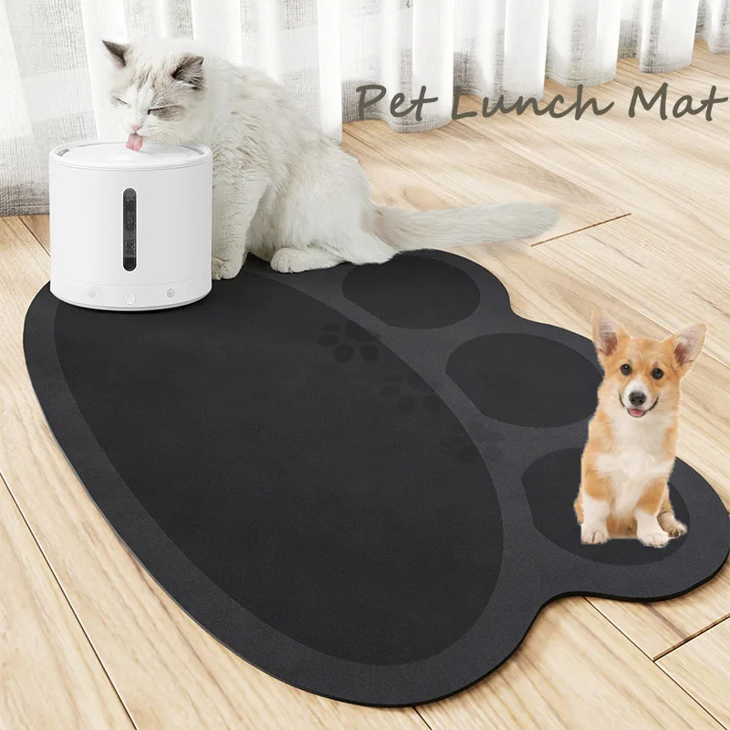 Pet Placemat anti-splash feeding Dog Food bowl Mat Cat meal Pad non-slip waterproof floor Placemat Easy to Clean cat Pet Supplie