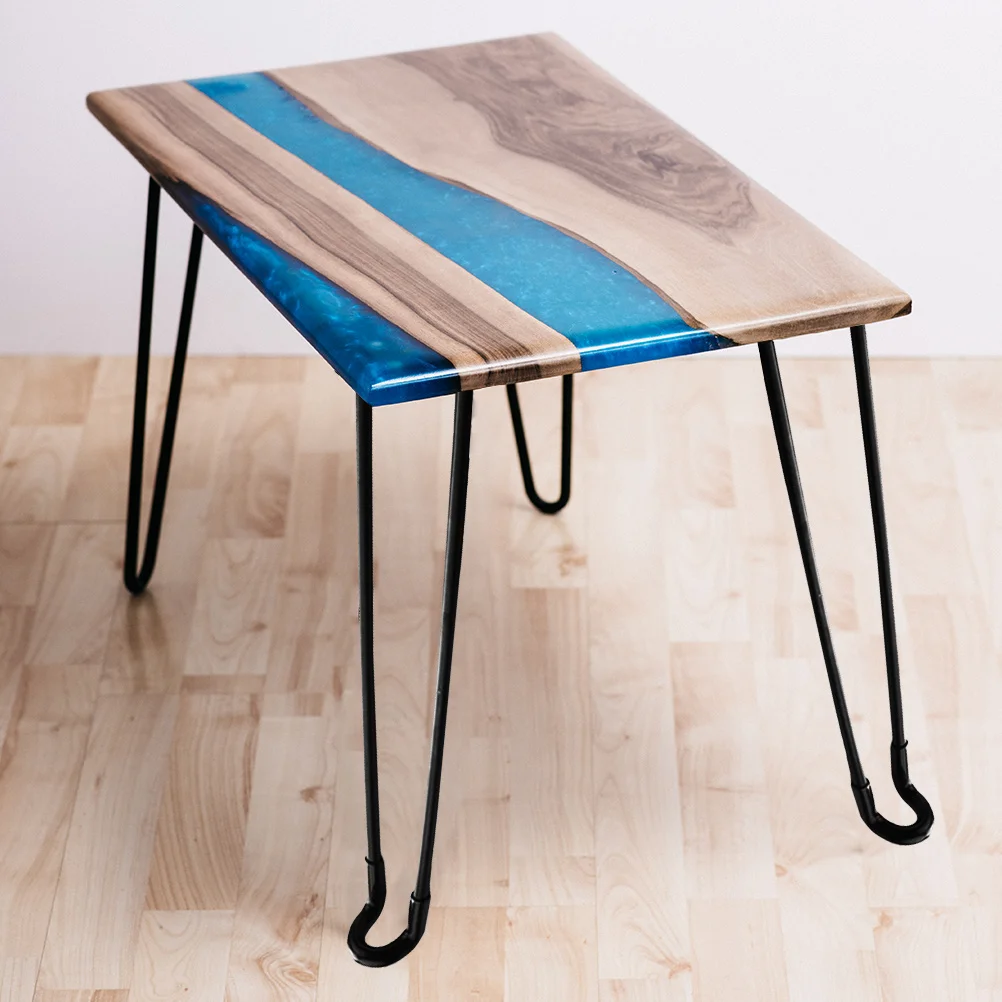 4 Buah Kaki Meja Lipat Logam Model Jepit Rambut, Penyangga Besi Kuat untuk Meja Kopi, Nakas, Meja Kerja, Perbaikan Furnitur