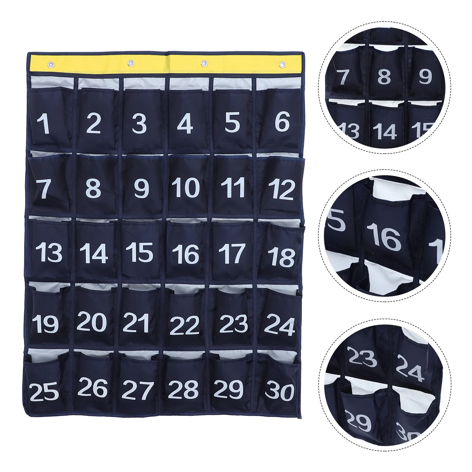 Mobile Phone Storage Bag Wall-mounted Cell Holder Classroom Student Organizer Multi-pocket Cloth Hanging File School Sturdy