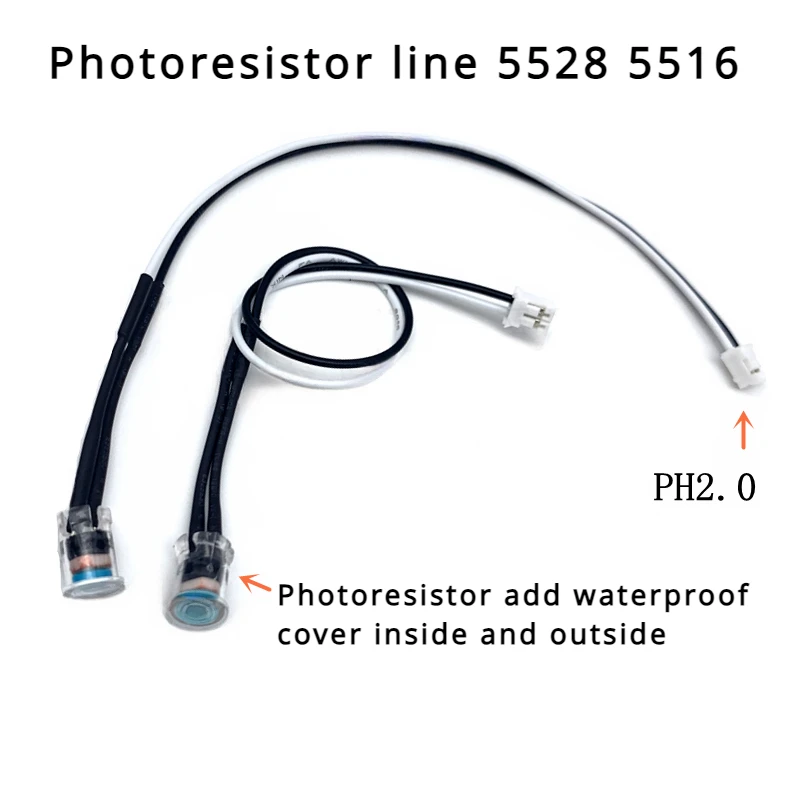 

Photoresistor Photosensitive Resistance Cables 5516 5528 15cm/30cm Black White Wires CCTV Camera for Infrared Lamp Board