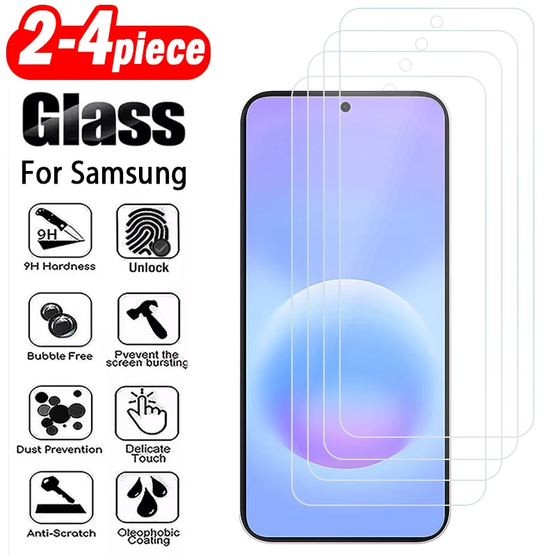 

2-4Piece Tempered Glass For Samsung Galaxy A57 A37 A27 S26 S26+ Screen Protector For Samsung S26 Ultra 5G High Definition Film