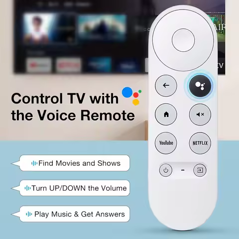 G9N9N Set-Top Box Voice Remote Control Compatible With Google Chromecast 4K Snow Smart TV Streaming Stick Player Remote Control