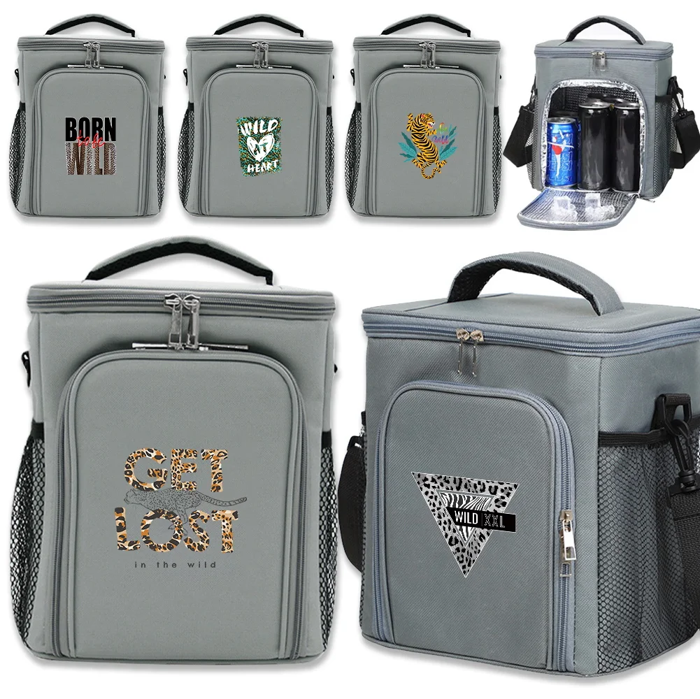 

Ice Pack Outdoor Camping and Picnic Organizer Box Fresh Food Delivery Container Wild Printing Series Refrigerator Bag