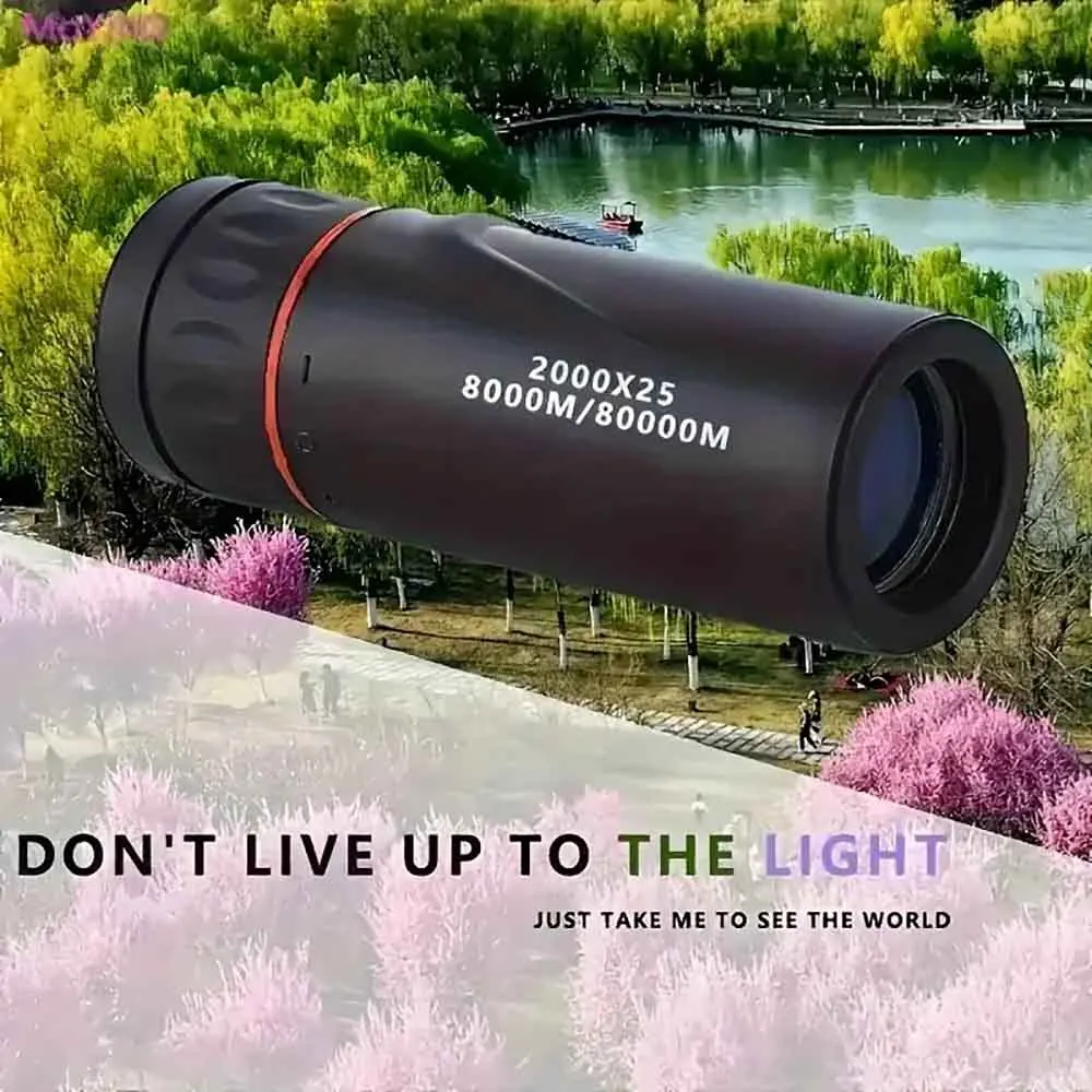 Upgraded 2000x25 HD Monocular for Adults Pocket Monoscope wi