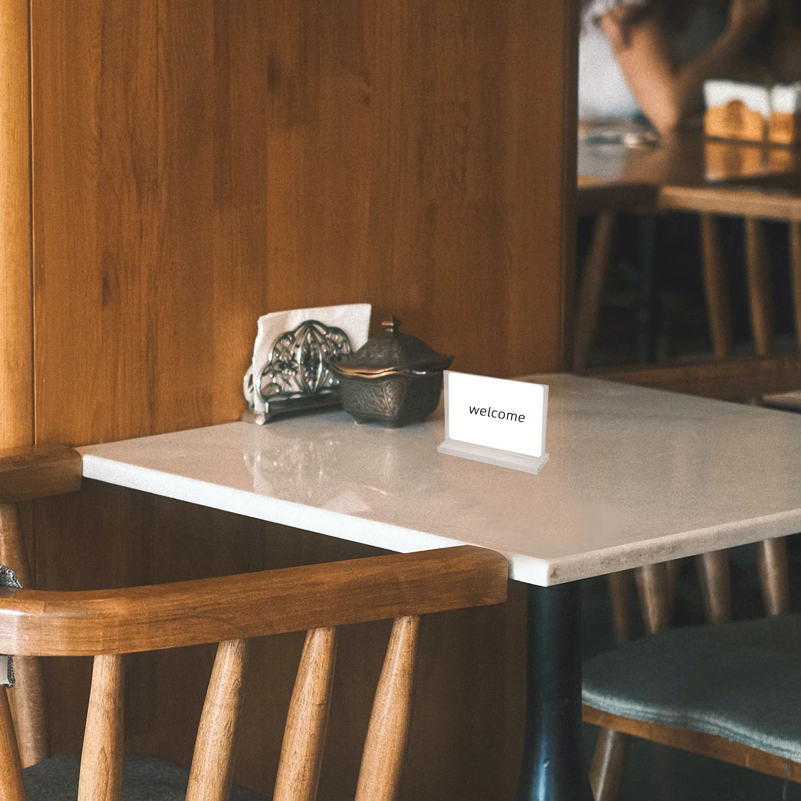 3Pcs Transparent Acrylic Sign Holder Dual-Sided Design Vertical Stability for Table Numbers Wedding Photos Art Displays