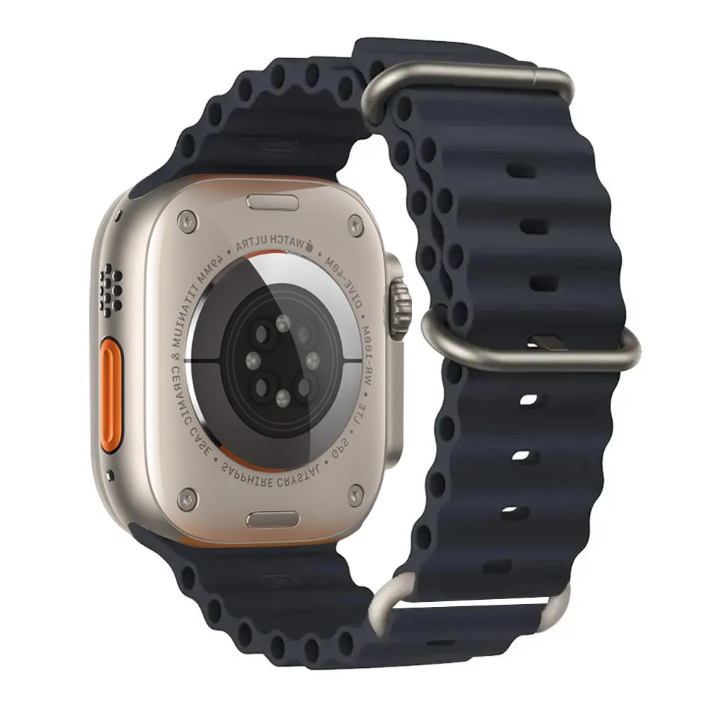 Ocean-Armband für Apple Watch Ultra 3 4 Series 12 11 10 9 7 8 SE 49mm 45mm 46mm 42mm 44mm 40 Silikonarmband Correa iWatch-Armband – Detail 3