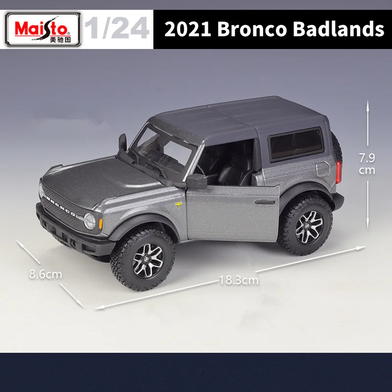 Maisto 1:24 Ford Bronco Lima Badlands Alloy Car Model Diecast Metal Off-road Vehicle Car Model High Simulation Children Toy Gift