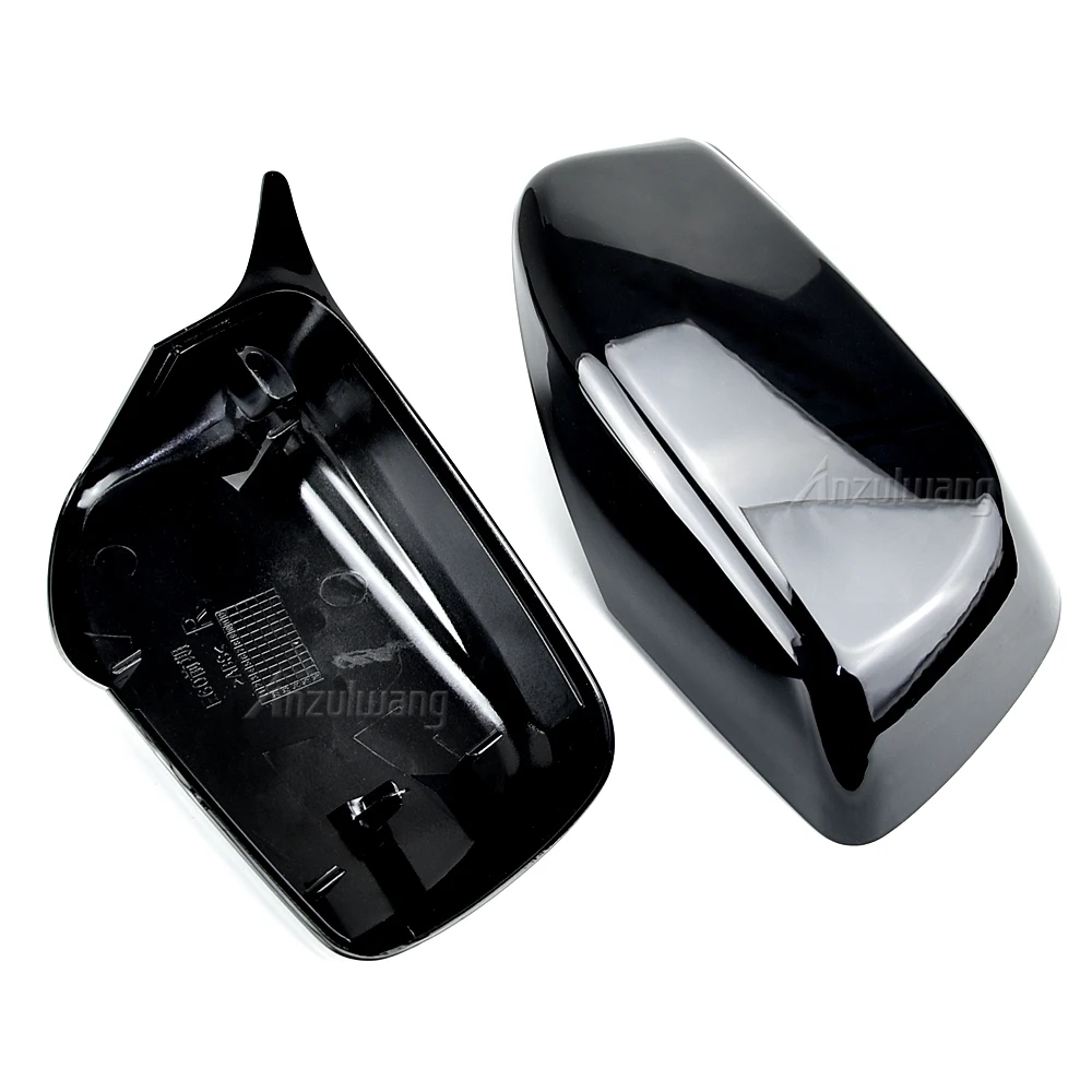 Carbon Fiber Look Black Rearview Side Mirror cover Caps for BMW 5 Series E60 E61 E63 E64 2004-2008 520i 525i 528i 528xi 530i