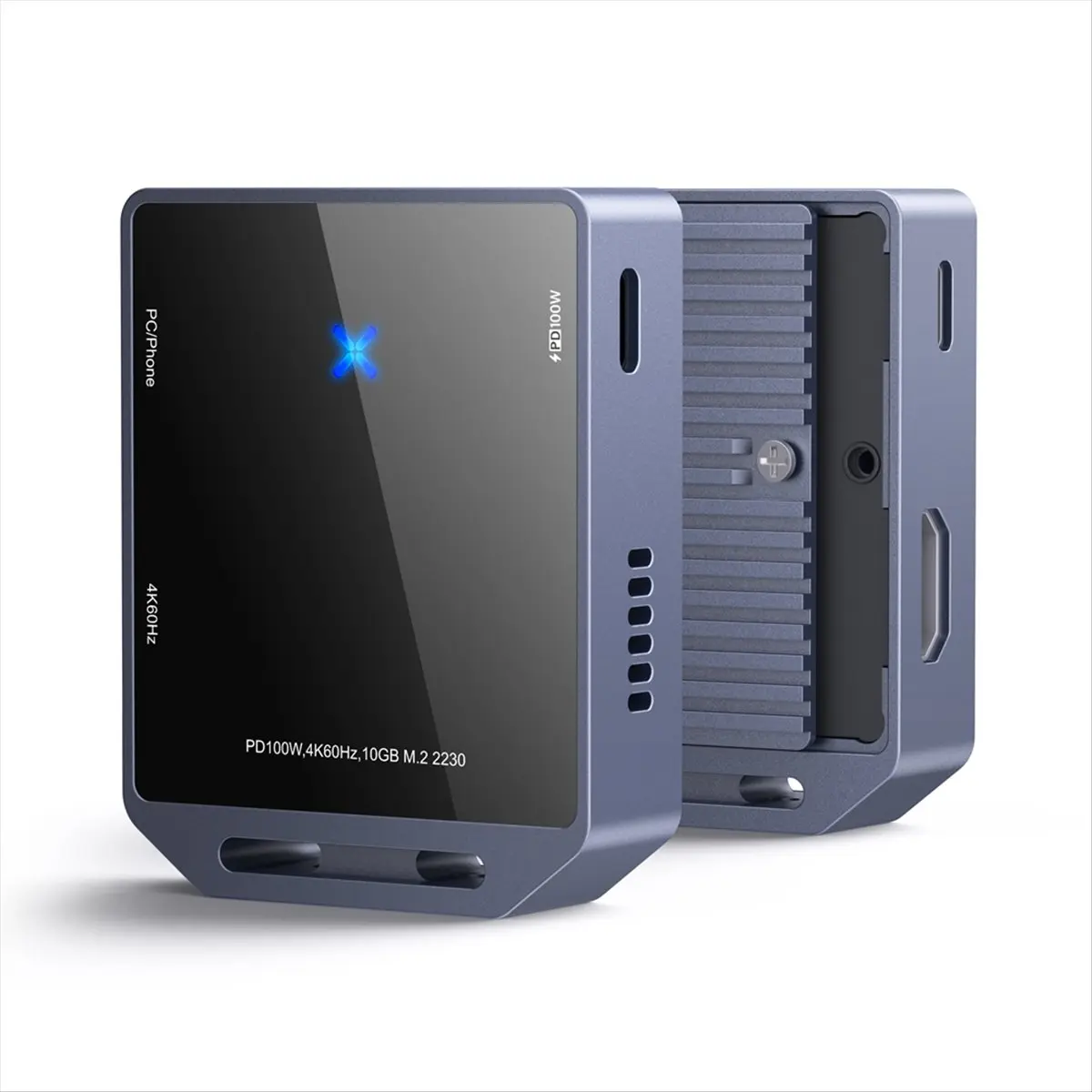 ABGZ 2230 M.2 NVMe/SATA SSD Enclosure with Cooling Fan USB 3.2 Gen 2 to NVMe PCI-E M.2 SSD Case for 2230 M.2 SSD